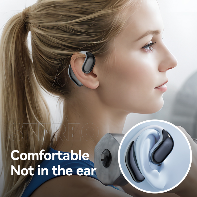 OWS over the ear wireless Bluetooth earphones with ultra long battery life and no in ear sports