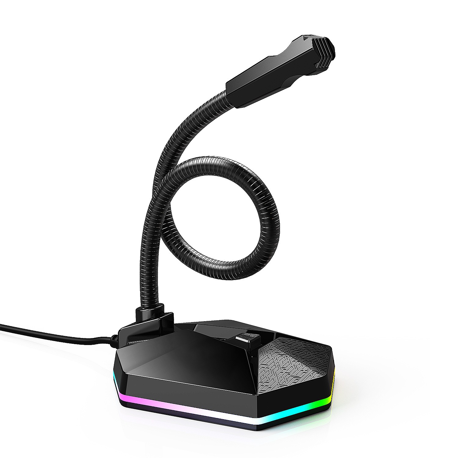 microphone RGB luminous bendable USB microphone no drive voice chat video conference
