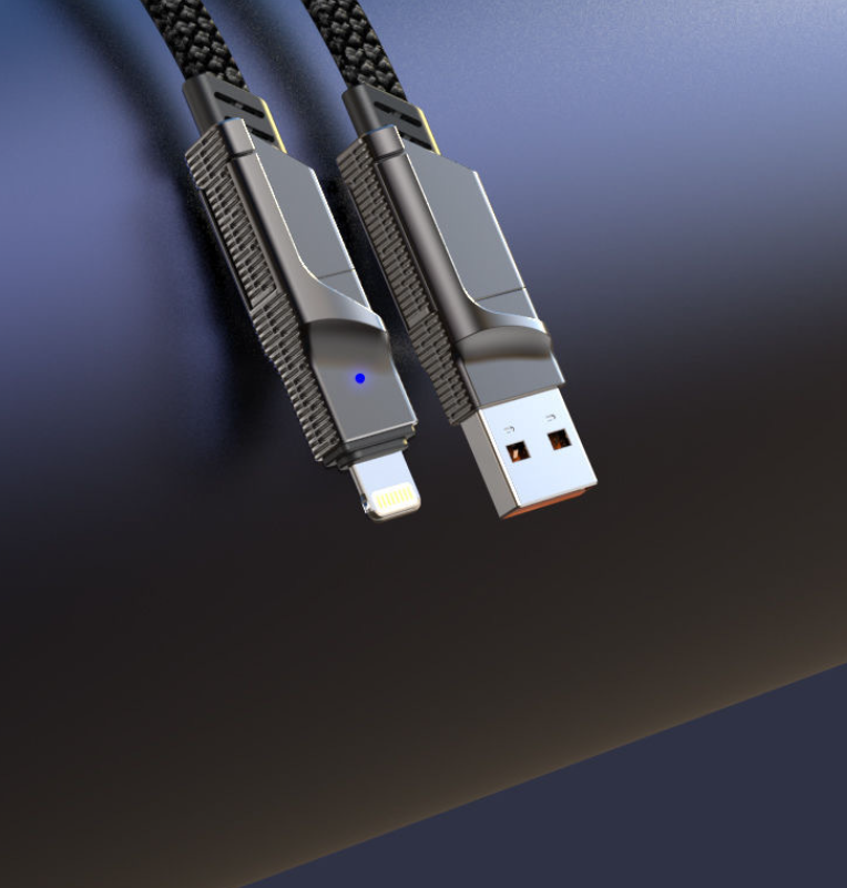 4-in-1 Braided Fast-Charging Cable (Zinc Alloy) 4