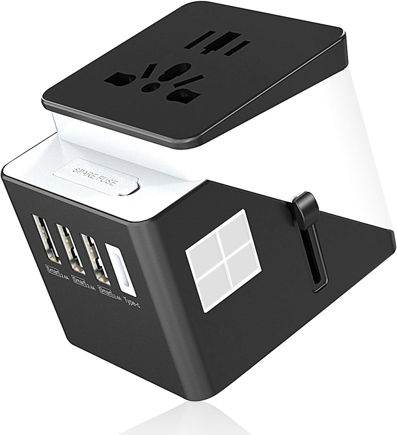 3 USB + 1 Typc C International Power Adapter for Europe, UK, China, Australia, J