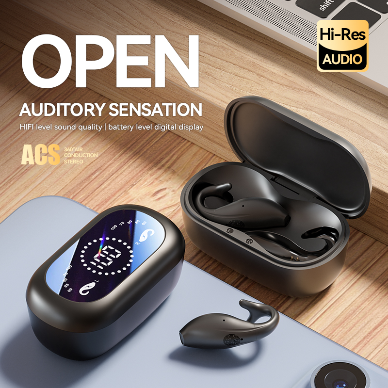 Dolphin M66 Ear Clip Earphones Huaqiangbei New Wireless Bone Conduction Bluetooth Earphones Digital