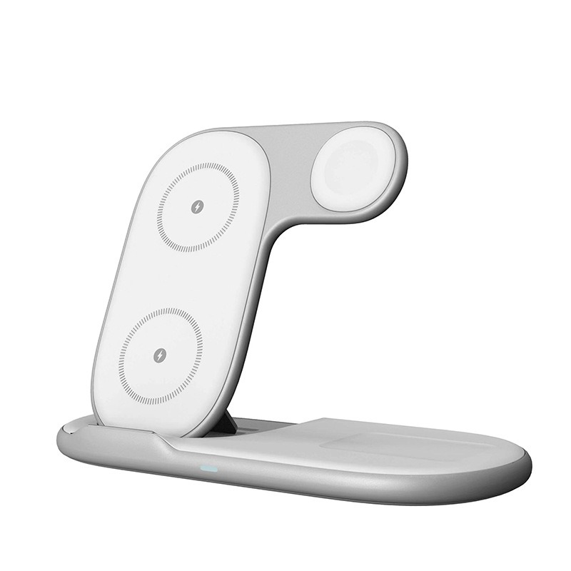 Folding 3-in-1 wireless charger suitable for iPhone earphones, watches, wireless fast charging phone