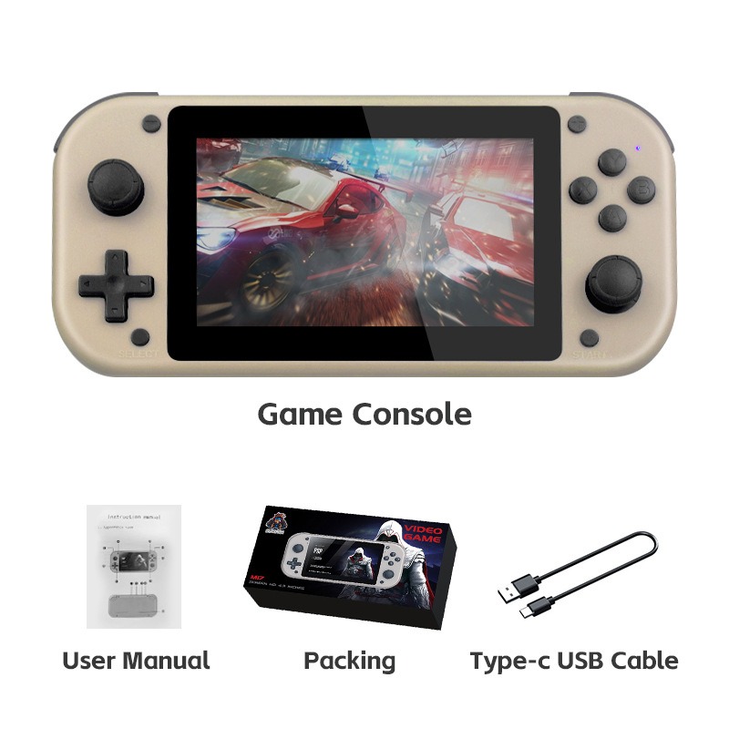M17 4.3” Handheld Game Console – 64GB 3D Retro Player with TV Output, 1500mAh