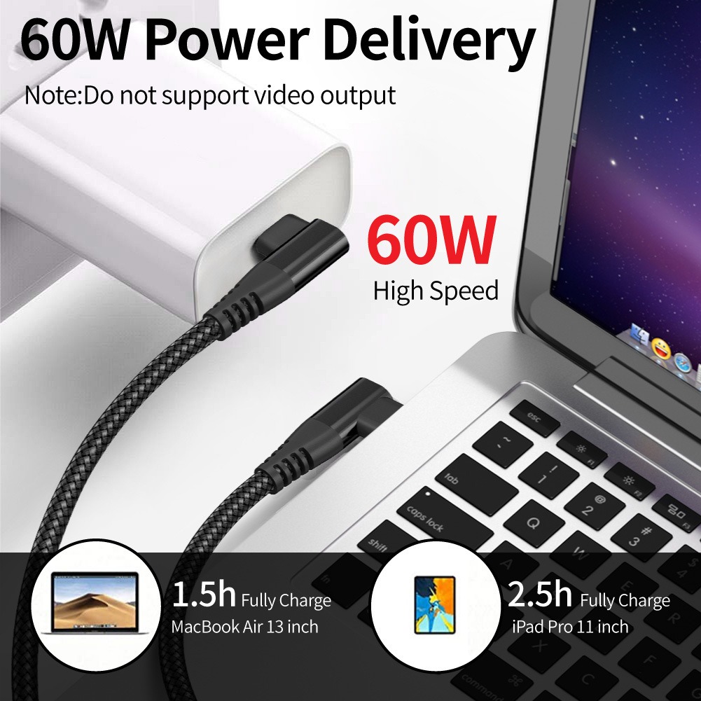 Elbow Type-C Fast-Charging Cable (Type-C to Type-C) 3