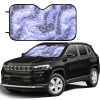 Purple pattern car sun shade protecting car interior from sun damage, 51.6 x 27.6 inch, easy to install.