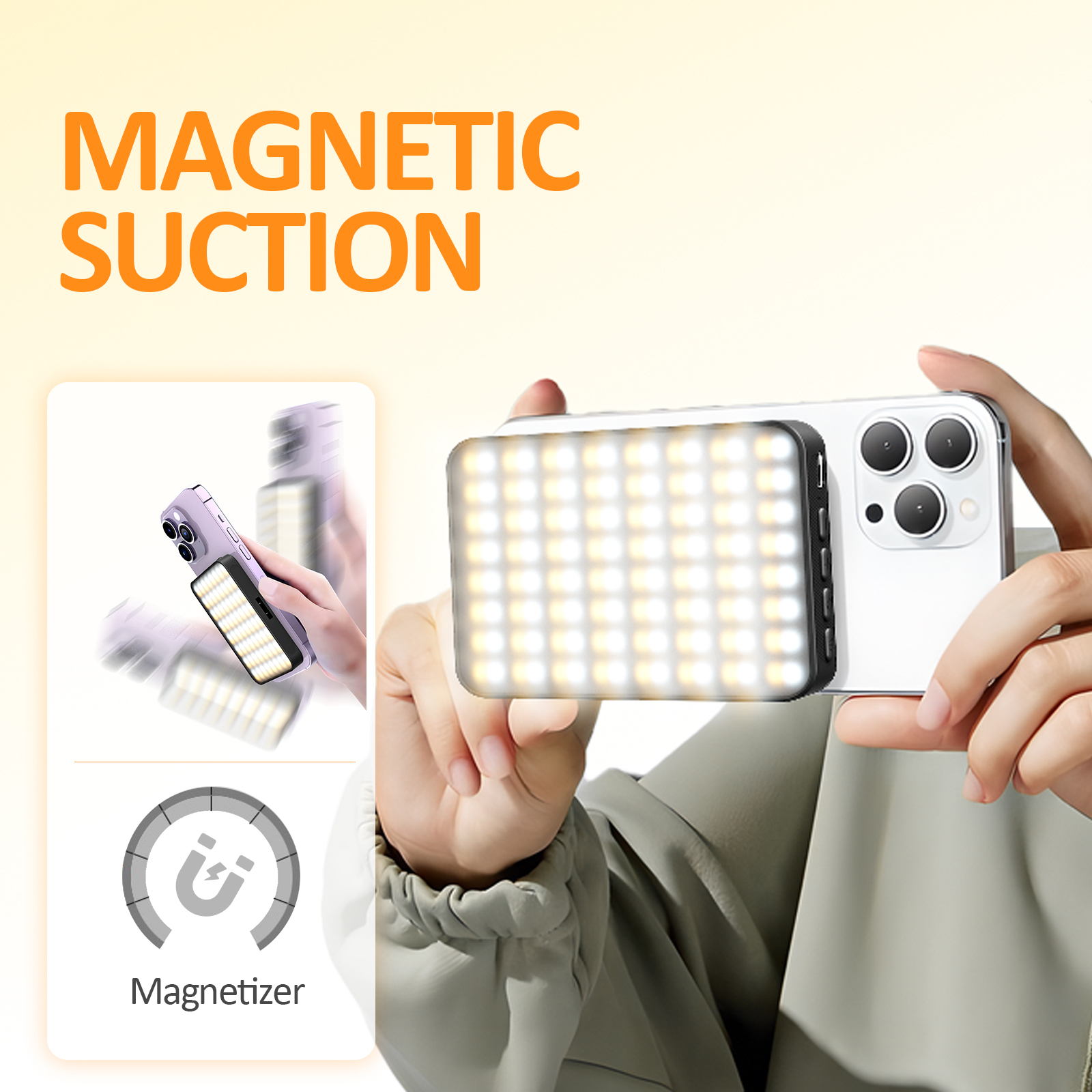 Magnetic fill light LED video conference phone fill light camera photography live broadcast