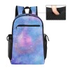 Galaxy pattern All Over Print Leisure Sports Backpack, featuring adjustable straps and side pockets, perfect for travel.