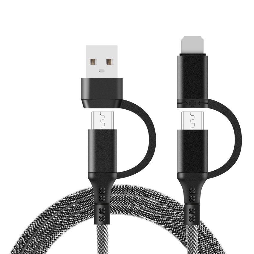 Braided 4-in-1 Fast-Charging Cable PD60W (Apple/Huawei)