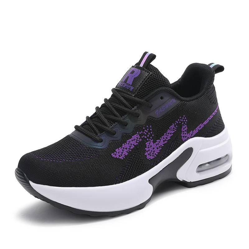 Inner height increasing women's sports shoes mesh breathable white shoes thick soled shoes soft soled shoes image 3