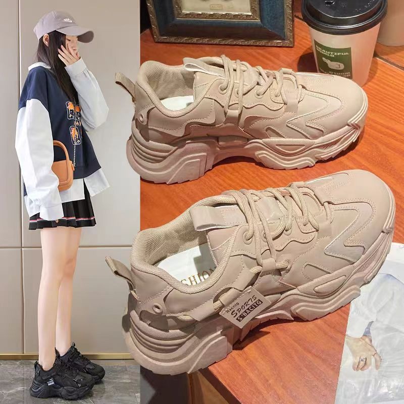 Versatile height increasing sports shoes for women thick soled breathable running shoes for women image 11