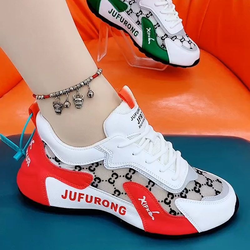 Men's and women's casual shoes women's shoes color blocked mesh shoes breathable and lightweight running shoes image 9