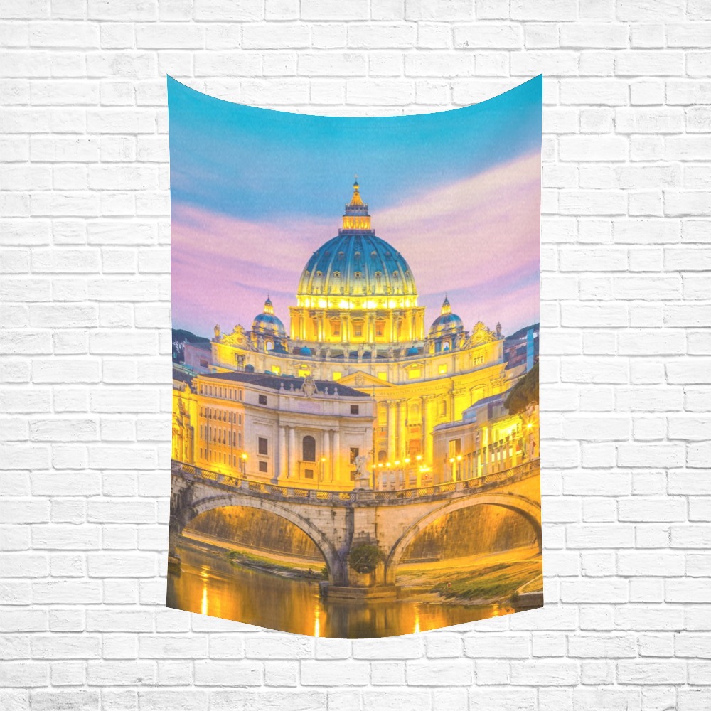 Cotton Linen Tapestry 60x90 - St. Peter's Basilica Wall Decor