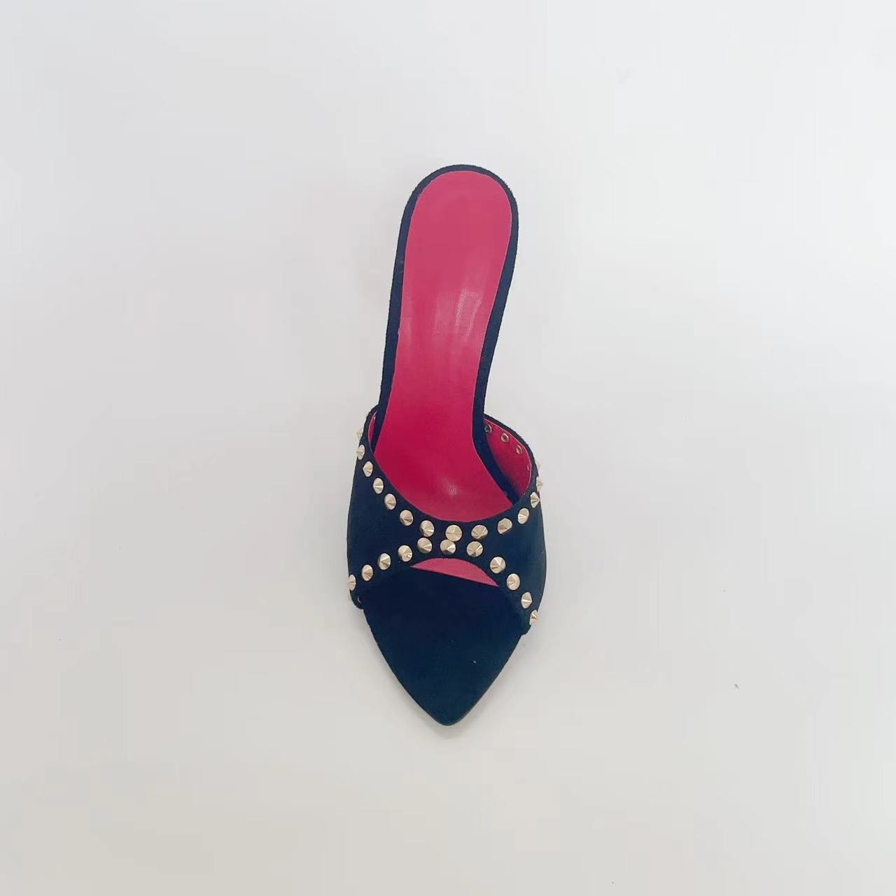European and American Roman Rivet Stiletto Sandals Fish Mouth Set Feet Large Cool Slippers image 4