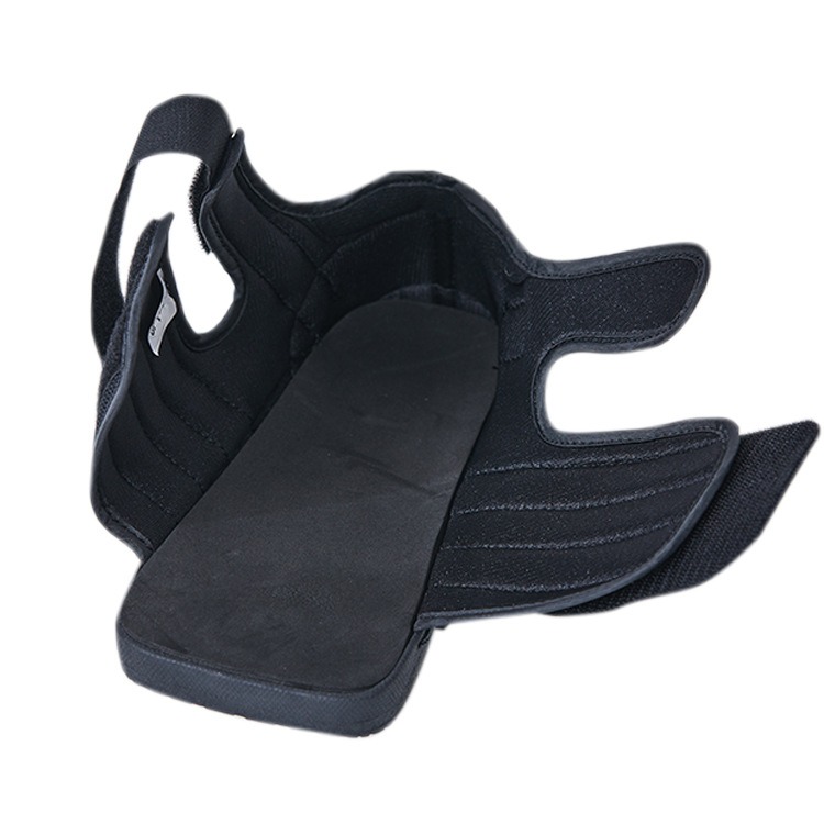 Patient walking confidently with decompression shoe, symbolizing regained independence during recovery