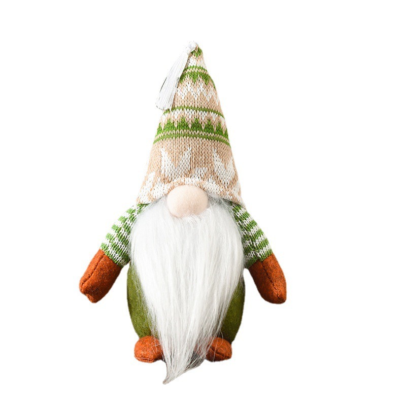 Christmas Faceless Old Man Elf Doll Green Decoration Christmas Ornament