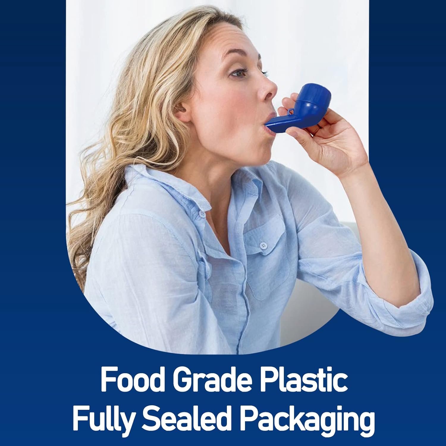 Product with food-grade plastic label, emphasizing medical-grade material safety and hygiene