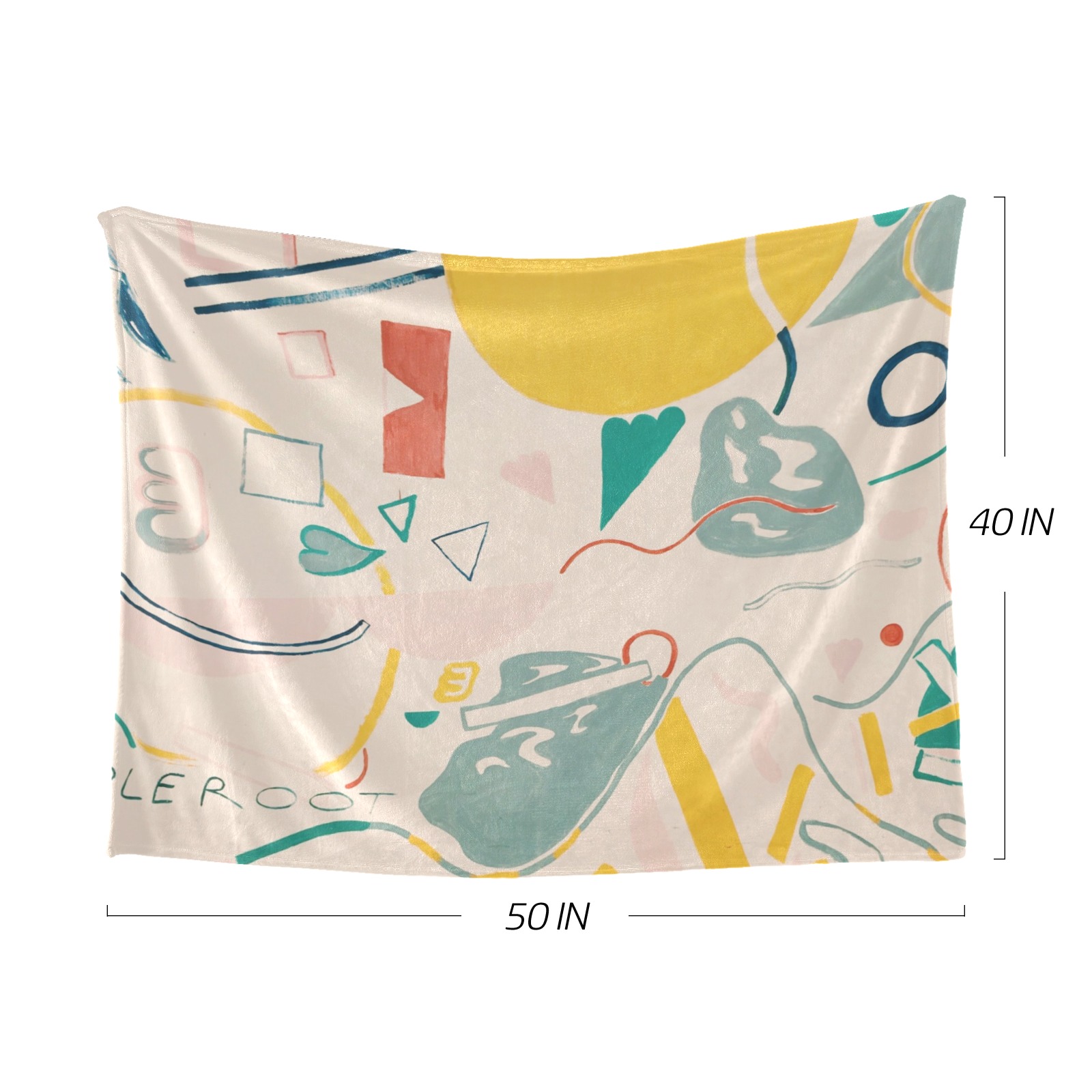 Ultra-Soft Micro Fleece Blanket 50x40 - Abstract Design, USA Made, Cozy Comfort