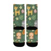 Kids' custom socks with jungle animal print, made of soft polyester, for kids