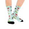 Women's custom socks featuring all-over print with cute patterns, breathable and non-stuffy. Made in USA, ships to USA only.