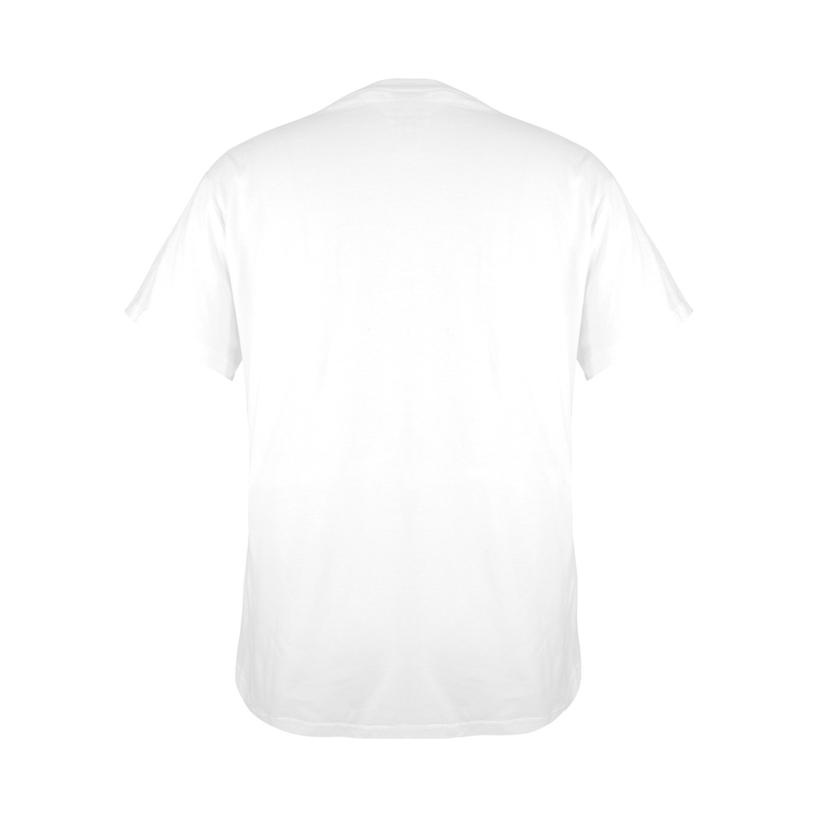 White cotton women's USA size t-shirt - back view