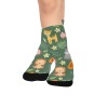 Kids' custom socks with jungle animal print, made of soft polyester