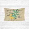 Cotton Linen Tapestry 60x40 with Botanical Design and Text