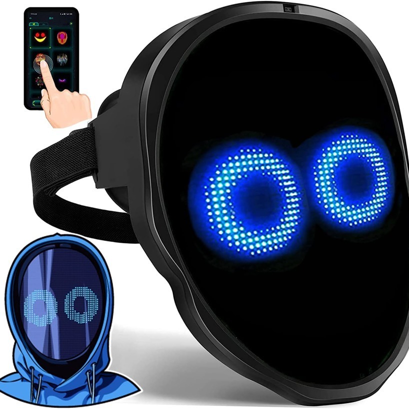 LED gesture sensing face changing luminous mask APP custom Bluetooth ...