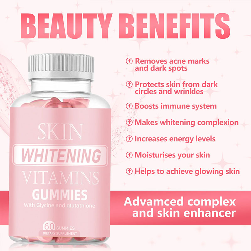 Infographic of common skin concerns: dark spots, dark circles, wrinkles, and dullness, arranged on a soft pastel background