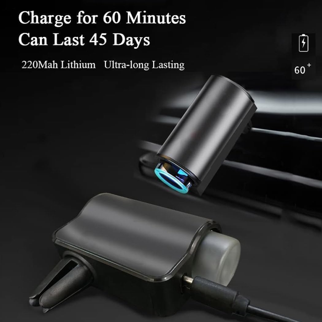 Compact black car diffuser arranged for daily use