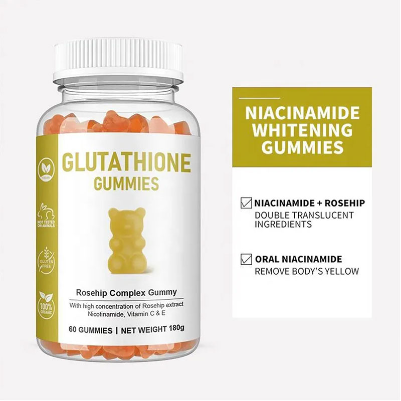 Infographic highlighting double translucent ingredients and niacinamide whitening benefits