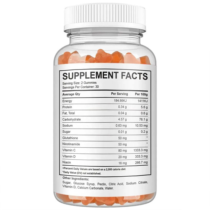 Supplement facts label with full ingredient transparency