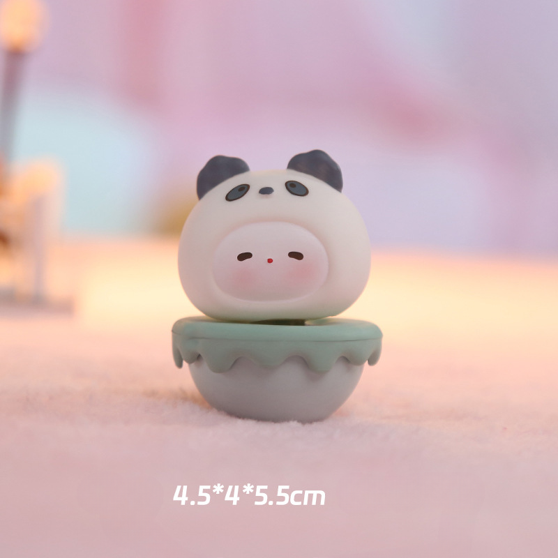 Close-up of matte resin figurine surface and character face
