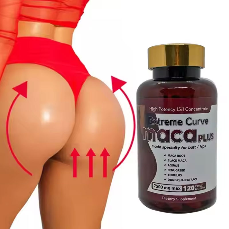 Side-by-side comparison illustrating desired hip lift and roundness before using the supplement