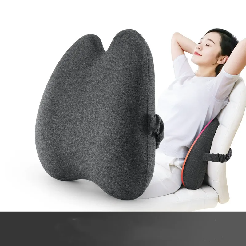 Lab Extra Dense Lumbar Pillow - Patented Ergonomic Multi-Region Firm Back Support for Lower Back