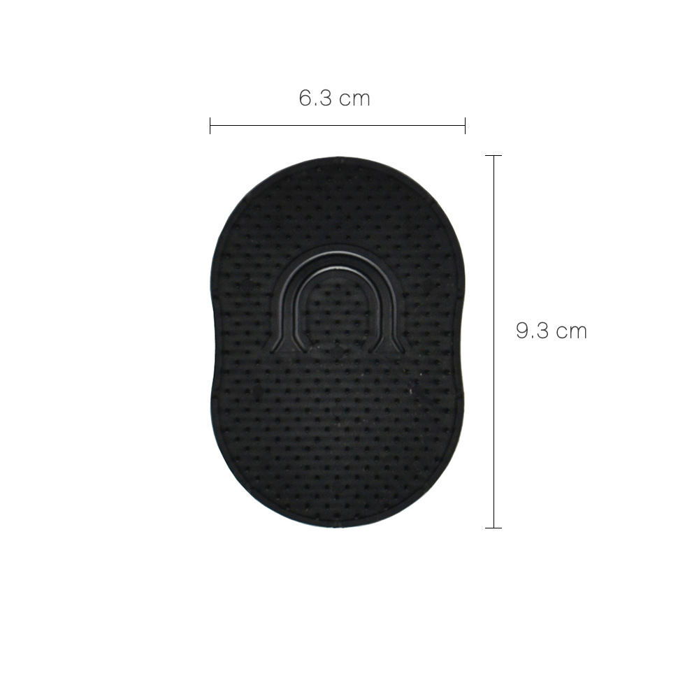 Top view of dense black wave brush with finger opening