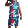 Men's navy blue abstract basketball uniform, 100% polyester V-neck jersey and shorts, sports suit