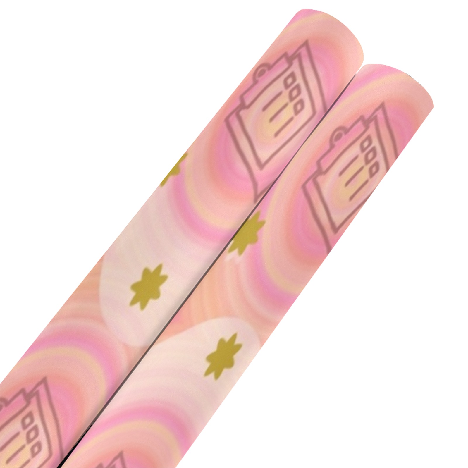 Pink gift wrapping paper rolls with abstract pattern, ideal for birthdays and holidays, 58" x 22.8"