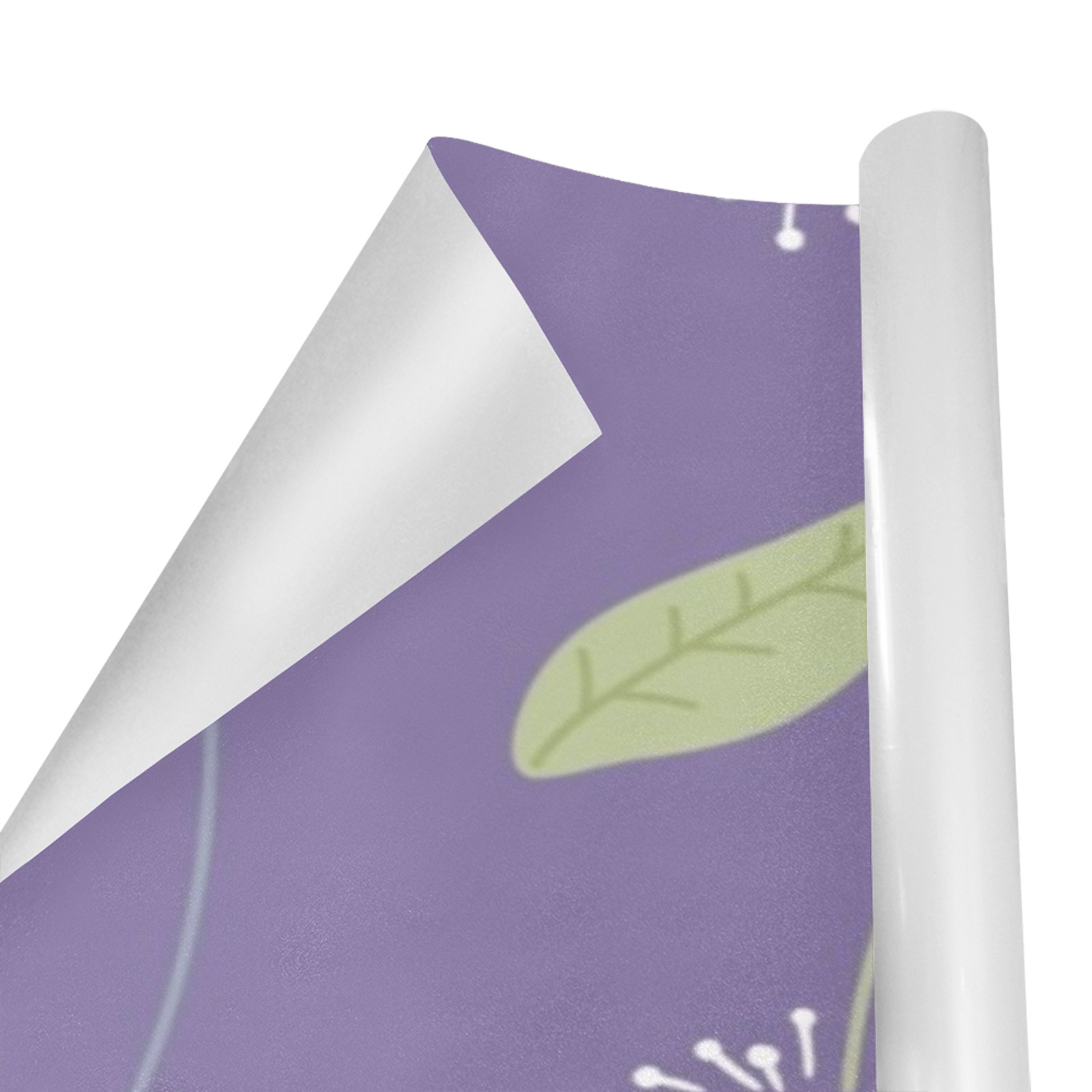 Purple floral gift wrapping paper roll