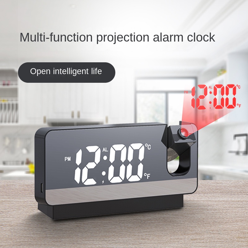 Student electronic clock Internet celebrity LED large screen mirror intelligent alarm clock luminous