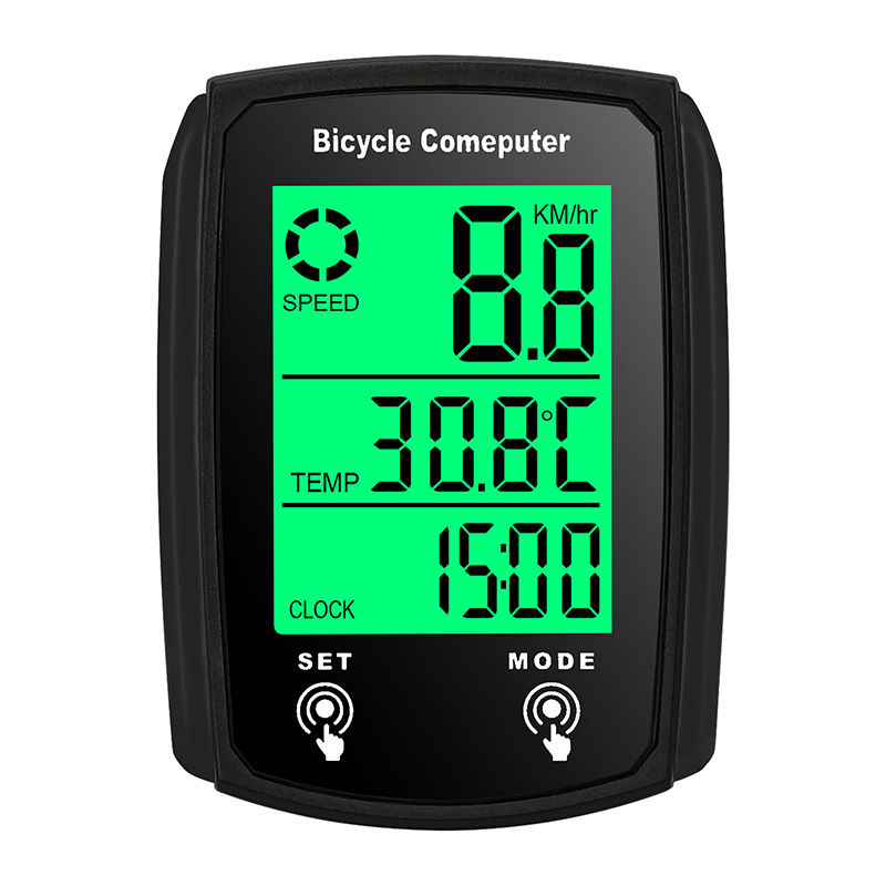 Wired LCD Bicycle Computer Speedometer & Odometer with Backlight