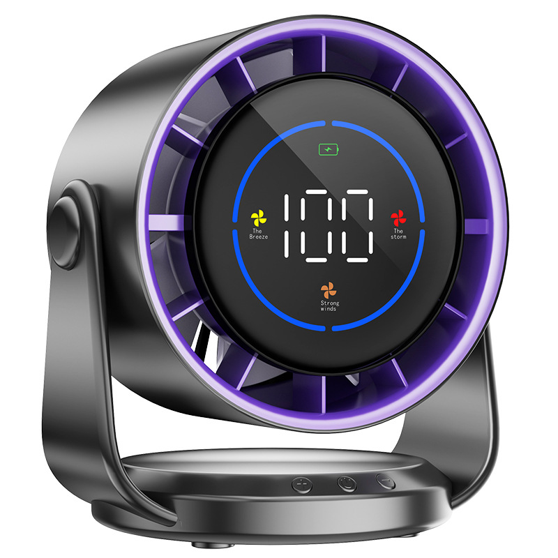 100-Speed High - Speed Circulating Fan for Home. 6 - Inch Charging Digital Display, Turbo Desktop
