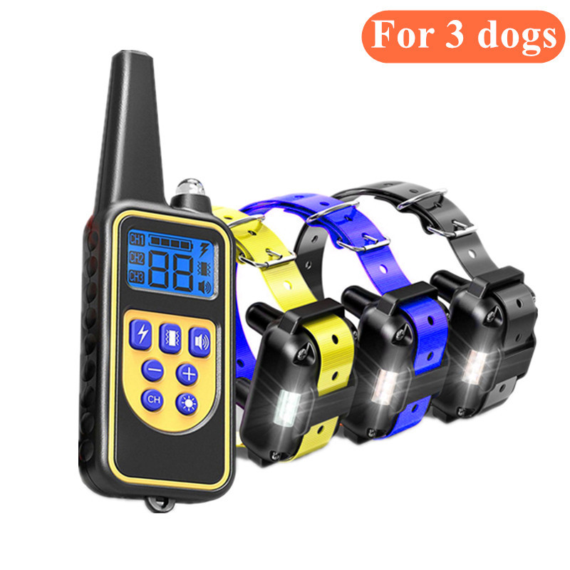 Dog training supplies - bark control device. The collar features electric shock and vibration for