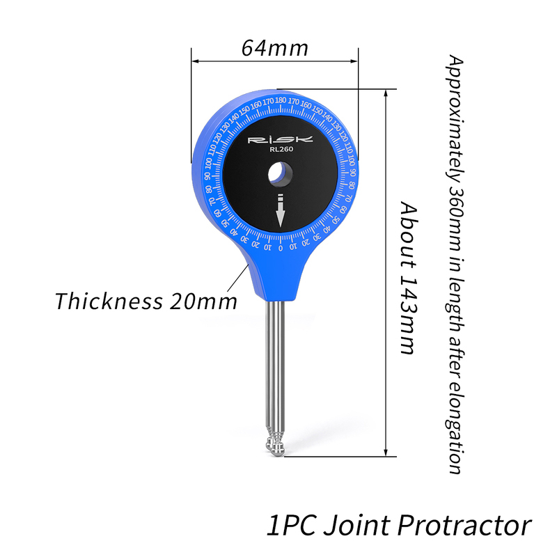 RISK Road Bicycle Airship - Fitting Knee Joint Angle Measuring Protractor for Bike Riding Posture