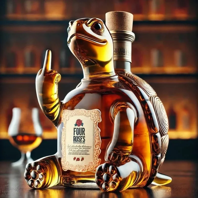 10Oz Funny Middle Finger Duck/Turtle/Dog Whisky Glass Decanter – Bar/Office/Home Decor