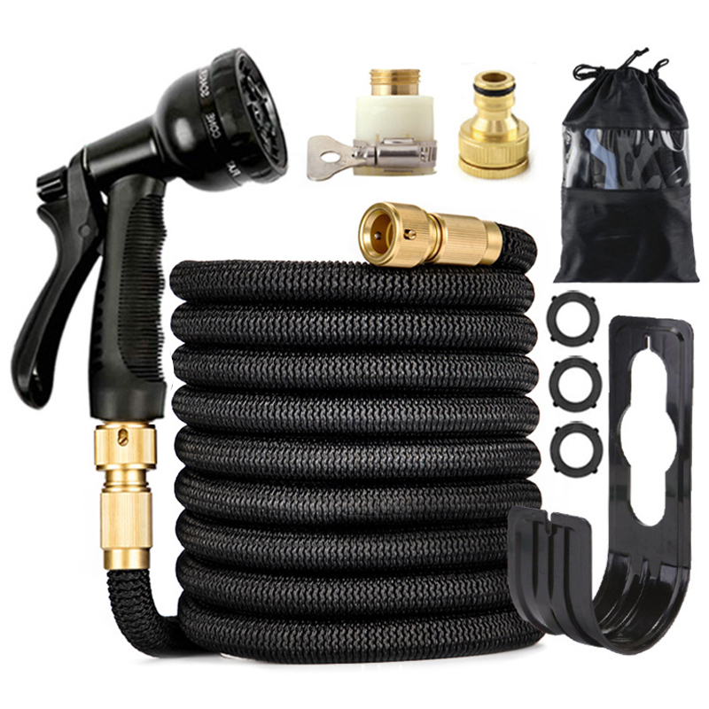 100 - ft Expandable Garden Hose with Nozzle. Light, Durable & Kink - Free for Car Wash & Outdoor