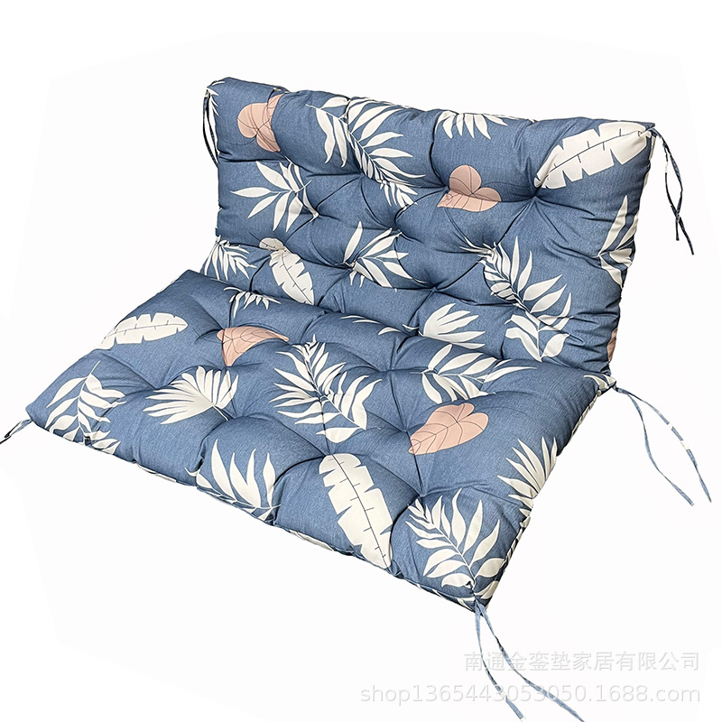 Outdoor 2/3-seater bench/swing cushions: thickened, with backrest, waterproof