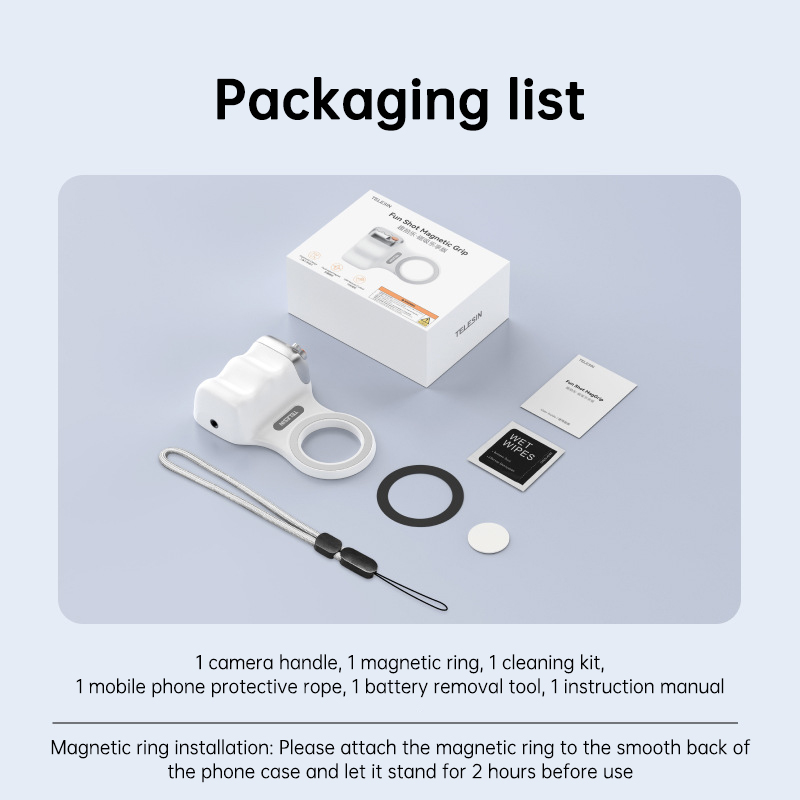 MagSafe Compatible Fun Photography Grip: MFi Certified Wireless Bluetooth Stabil