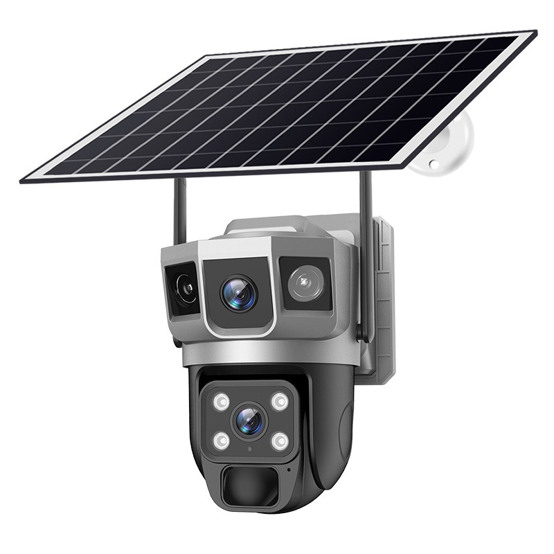 V380PRO-9 Solar powered WiFi Outdoor Waterproof Ball Machine HD Monitoring Camera Remote
