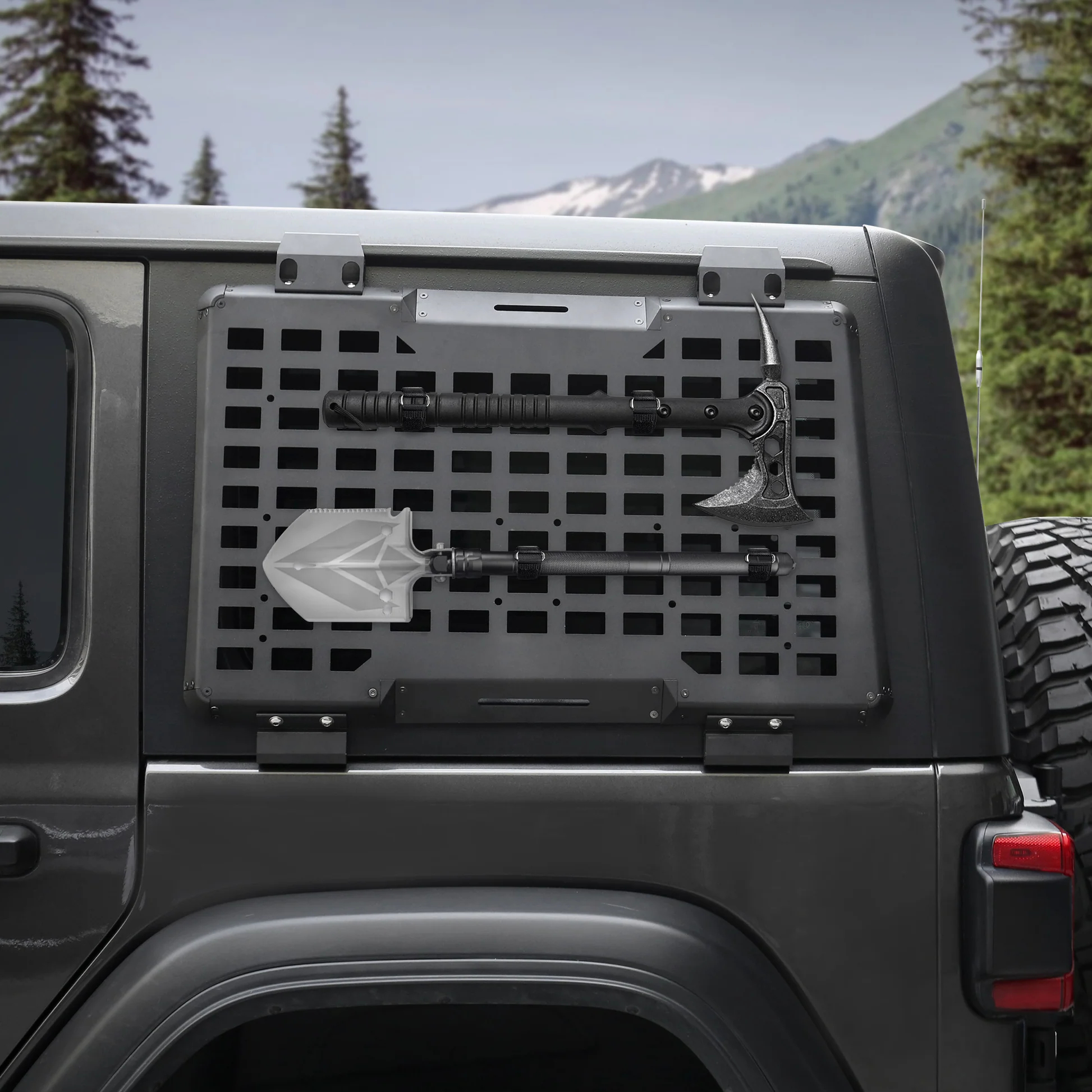 Rear Window Molle Panel System for 2018-2024 Jeep Wrangler JL 4Doors ...