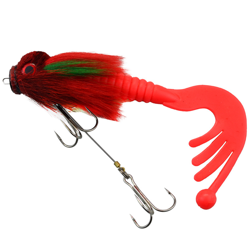 Palisandro Baby Rat Swimbait Bucktail - Muskie/Pike Lure, Hand - tied Deer Hair, Solid Body Fishing